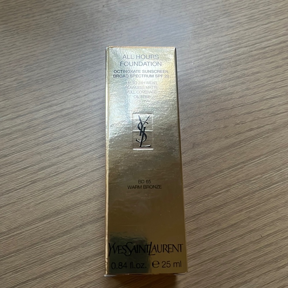 YSL All Hours Foundation - BD65 Warm Bronze
